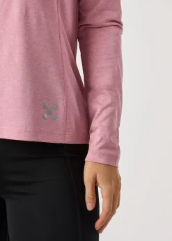 Clearance X-trail Training L/S Tee W Dusty Rose Melange