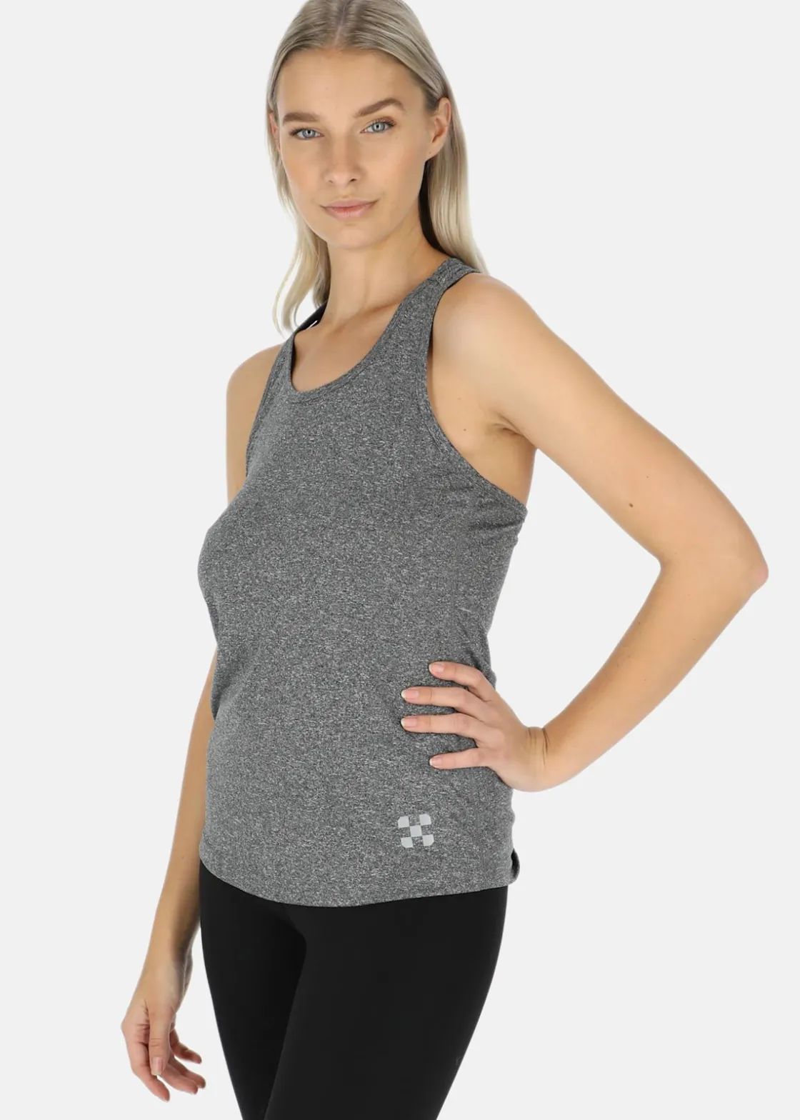 Online X-trail Training Singlet W Charcoal Melange