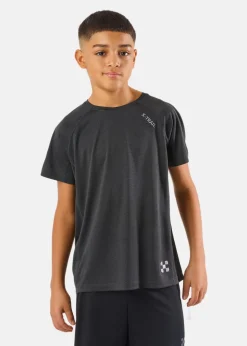 X-trail Training Tee JR Black Melange