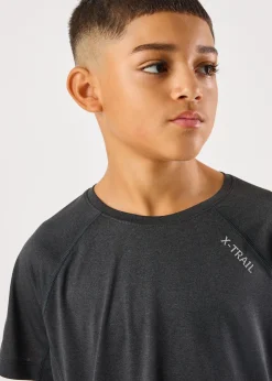 X-trail Training Tee JR Black Melange