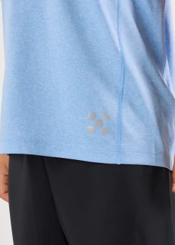 Hot X-trail Training Tee JR Lt. Blue Melange