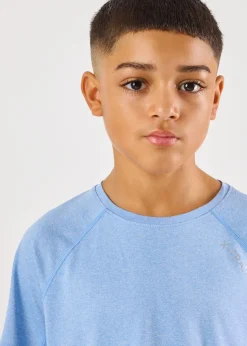 Hot X-trail Training Tee JR Lt. Blue Melange