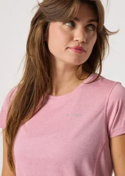 Outlet X-trail Training Tee W Dusty Rose Melange