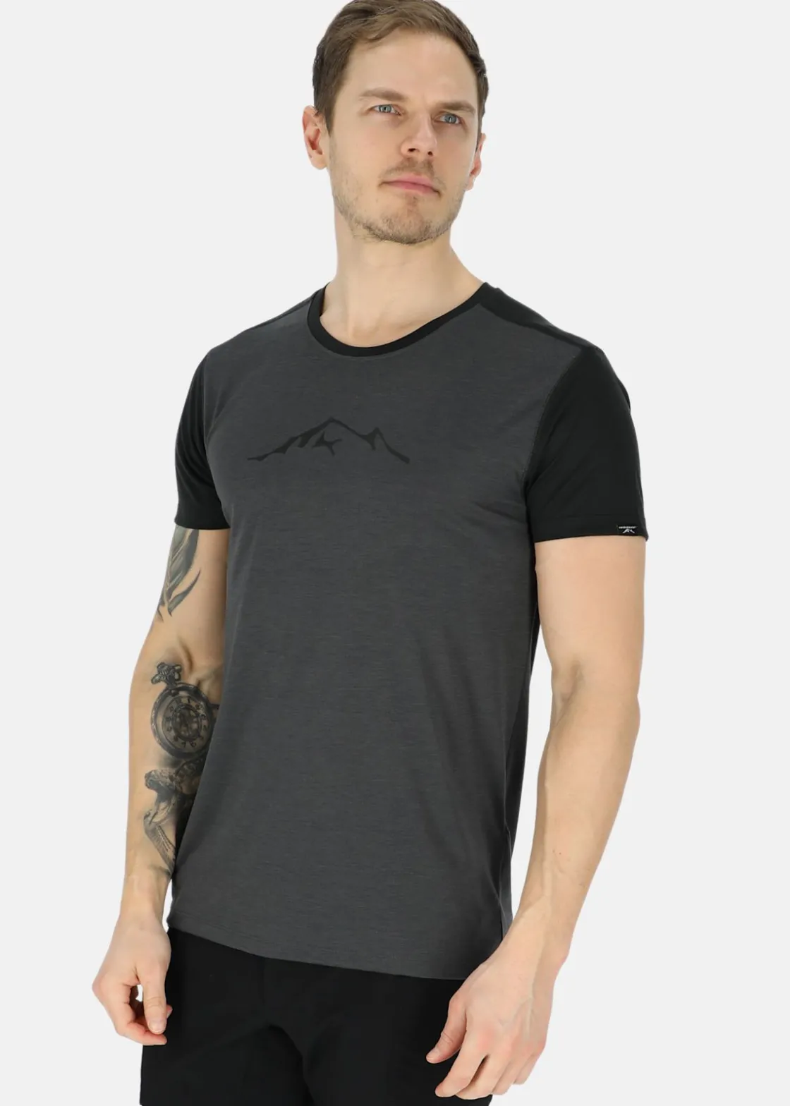 Online Swedemount Trondheim Lyocell Tee Charcoal/Black