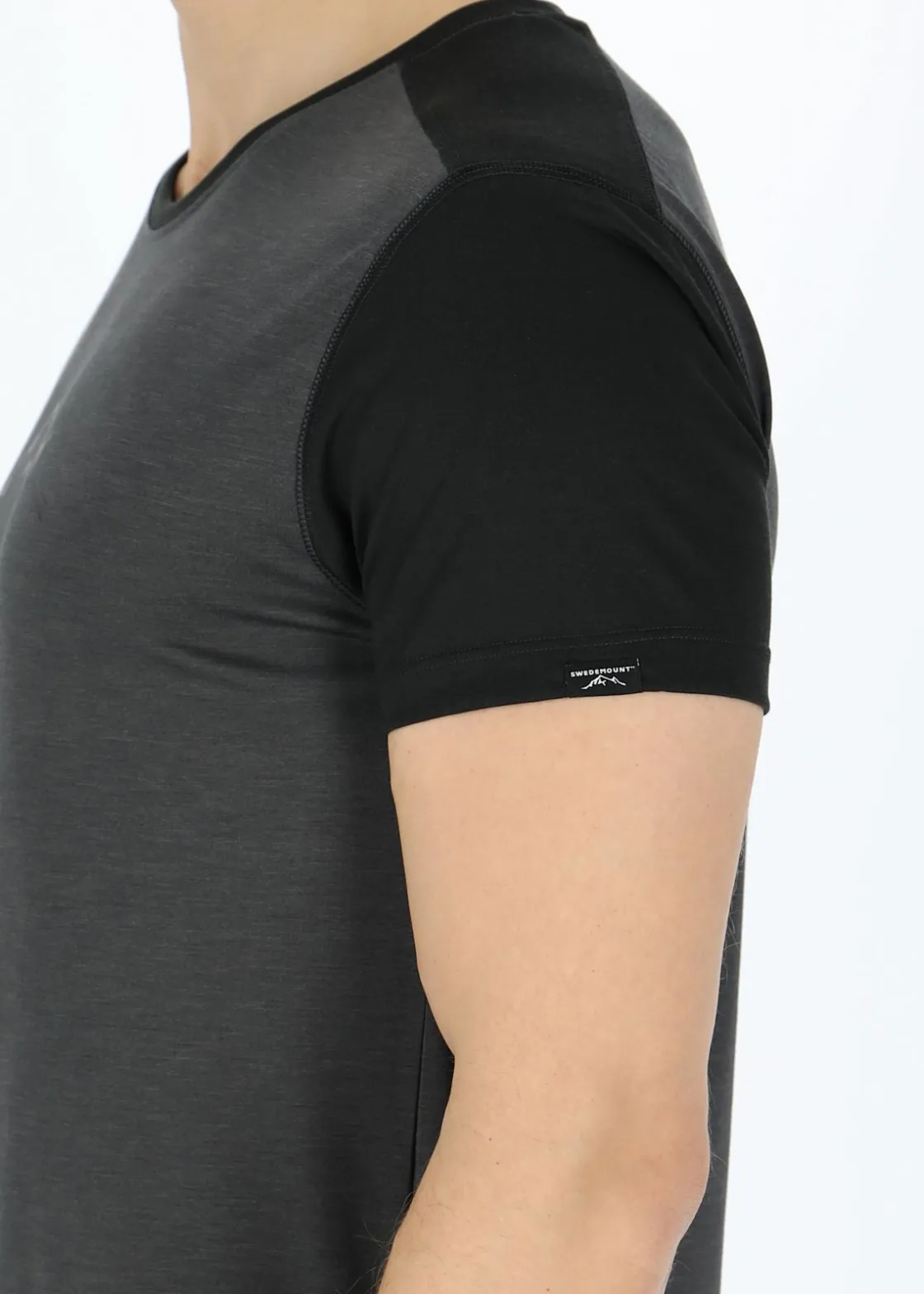 Online Swedemount Trondheim Lyocell Tee Charcoal/Black