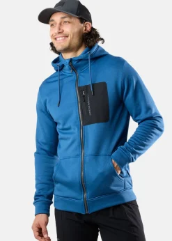 Best Swedemount Trondheim Stretch Full Zip Hood Blue Melange