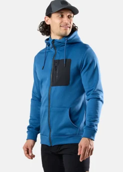 Best Swedemount Trondheim Stretch Full Zip Hood Blue Melange