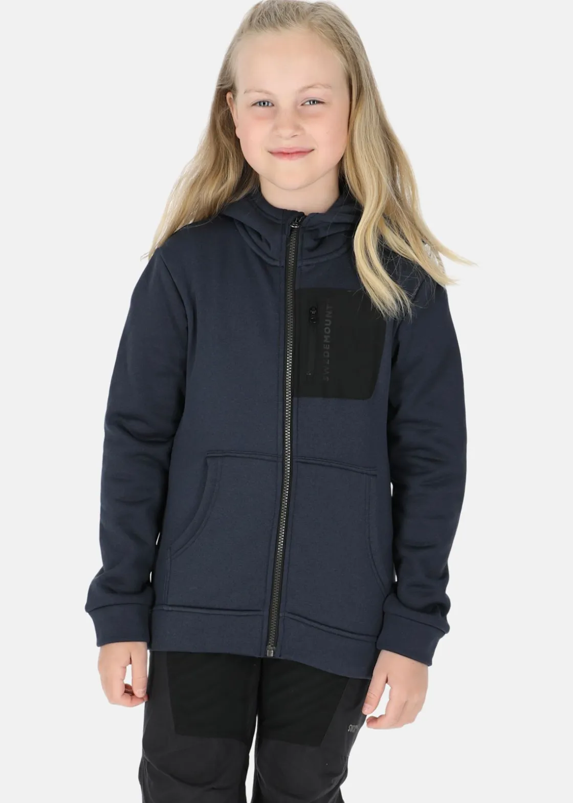 Hot Swedemount Trondheim Stretch Full Zip Hood JR Dk. Navy Melange