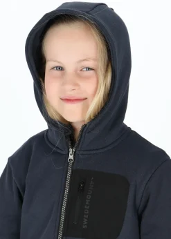 Hot Swedemount Trondheim Stretch Full Zip Hood JR Dk. Navy Melange