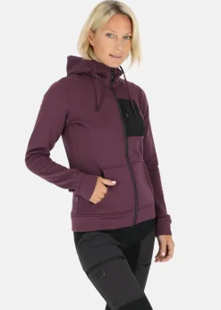 Best Swedemount Trondheim Stretch Full Zip Hood W Plum Melange