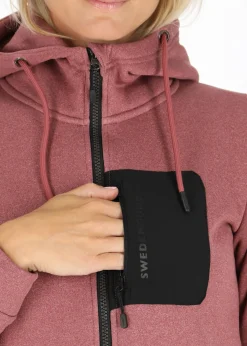 Discount Swedemount Trondheim Stretch Full Zip Hood W Dusty Rose Melange