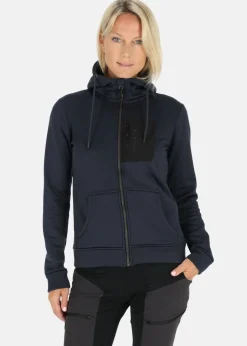 Swedemount Trondheim Stretch Full Zip Hood W Dk. Navy Melange