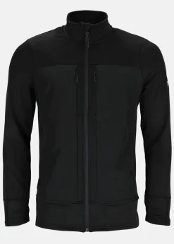 Outlet Swedemount Trondheim Wind Mid Layer Full Zip Black