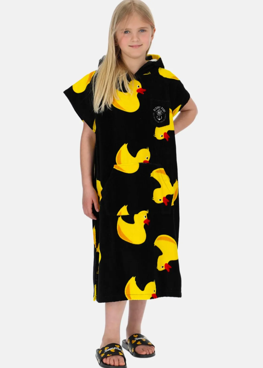 Online Blount & Pool Tropical Beach Poncho JR Black Yellow Duck