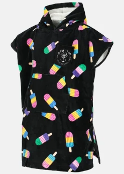 New Blount & Pool Tropical Beach Poncho Kids Black Ice Cream