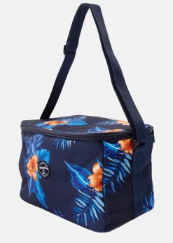 Blount & Pool Tropical Cool Bag Navy Orange Flower