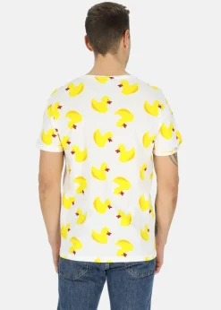 Hot Blount & Pool Tropical Pocket Tee White Yellow Duck