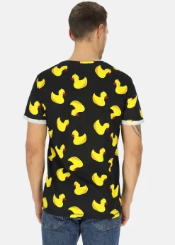 Hot Blount & Pool Tropical Pocket Tee Black Yellow Duck
