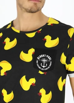 Hot Blount & Pool Tropical Pocket Tee Black Yellow Duck