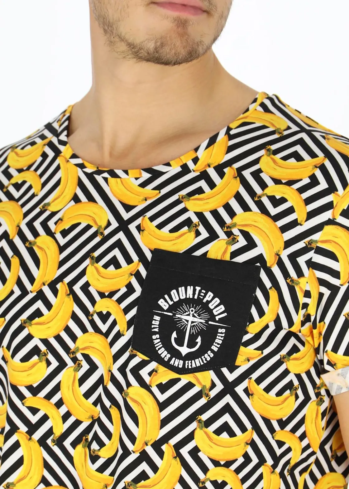 Hot Blount & Pool Tropical Pocket Tee Yellow Graphic Banana