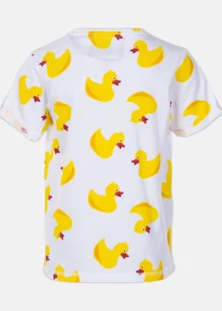 Blount & Pool Tropical Pocket Tee JR White Yellow Duck