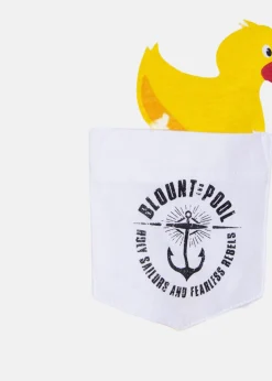 Blount & Pool Tropical Pocket Tee JR White Yellow Duck