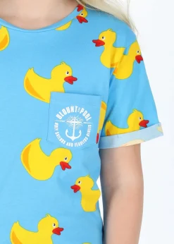 Blount & Pool Tropical Pocket Tee JR Blue Yellow Duck