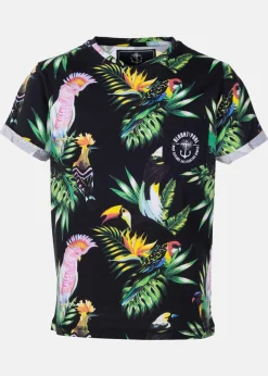 New Blount & Pool Tropical Pocket Tee JR Black Kakadua