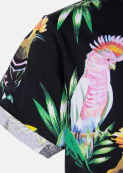 New Blount & Pool Tropical Pocket Tee JR Black Kakadua
