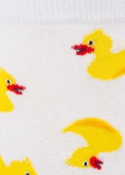 Best Blount & Pool Tropical Sock White Yellow Duck