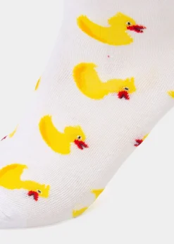 Best Blount & Pool Tropical Sock White Yellow Duck