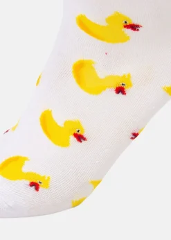 Best Blount & Pool Tropical Sock JR White Yellow Duck