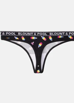 Best Blount & Pool Tropical String 4-pack Black Ice Cream/Dusty Rose/Turquoise Flamingo/ White
