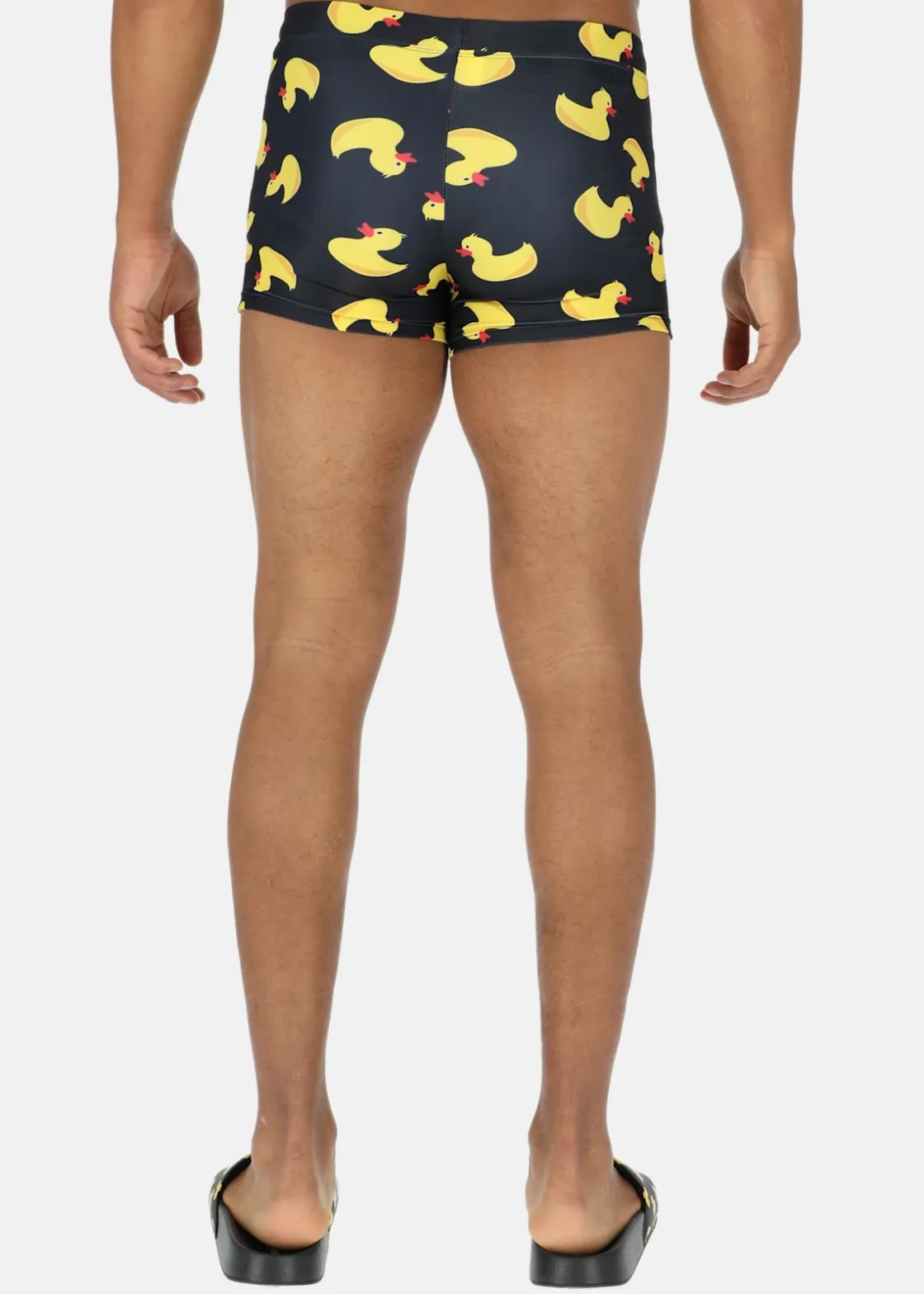 Outlet Blount & Pool Tropical Swim Trunk Black Yellow Duck