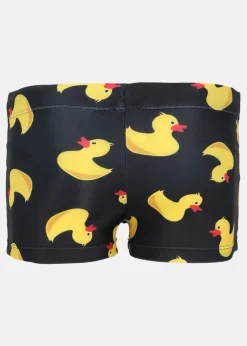 Clearance Blount & Pool Tropical Swim Trunk JR Black Yellow Duck