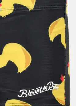 Clearance Blount & Pool Tropical Swim Trunk JR Black Yellow Duck