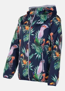 Outlet Blount & Pool Tropical Wind Jacket W Navy Kakadua Flower