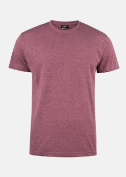 Clearance Clique T-SHIRT BORDEAUX MELANGE