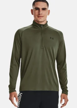 New Under Armour UA Tech 2.0 1/2 Zip Marine OD Green