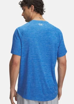 Clearance Under Armour UA Tech Textured SS Blue Atlantis