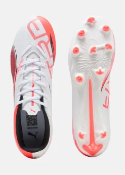 New Puma ULTRA 5 PLAY FG/AG PUMA White-PUMA Black-Glowing Red