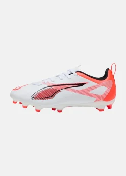 Clearance Puma ULTRA 5 PLAY FG/AG Jr PUMA White-PUMA Black-Glowing Red