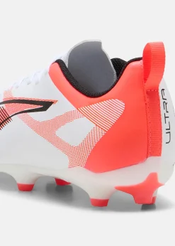 Clearance Puma ULTRA 5 PLAY FG/AG Jr PUMA White-PUMA Black-Glowing Red
