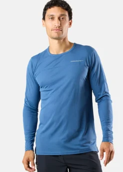 Sale Swedemount Ultra Light LS Tee II Denim Blue