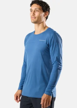 Sale Swedemount Ultra Light LS Tee II Denim Blue