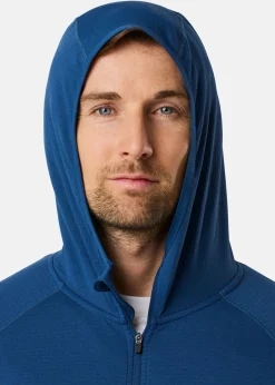 New Swedemount Ultra Light Tech Midlayer Hood Denim Blue