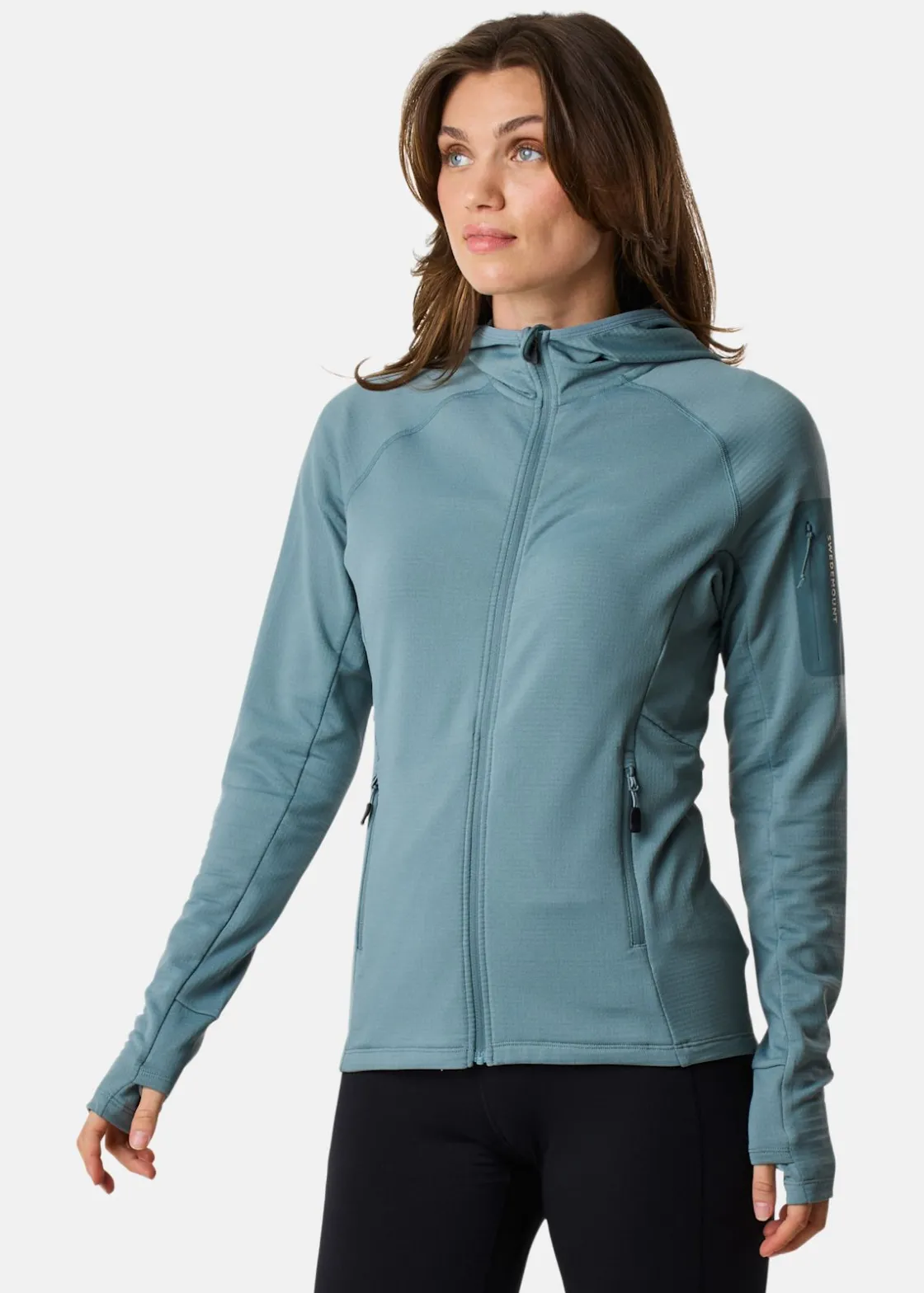 Swedemount Ultra Light Tech Midlayer Hood W Sage Green