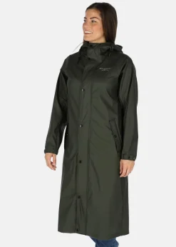 New Swedemount Väderöarna Long Coat W Olive/Black