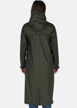 New Swedemount Väderöarna Long Coat W Olive/Black