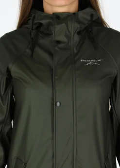 New Swedemount Väderöarna Long Coat W Olive/Black